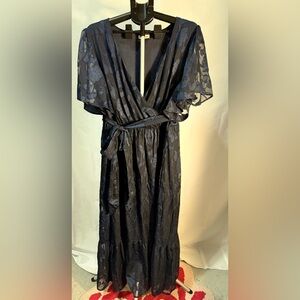 Elegant Navy Maxi Dress